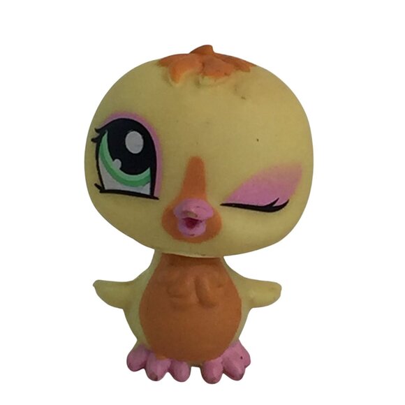 Littlest Pet Shop LPS #1329 Winking Chick #1062 Baby Duck Yellow Bird Figures - Picture 8 of 13